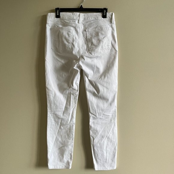 NYDJ Clarissa Colored Stretch‎ Ankle Skinny Jeans In Optic White Womens Size 6 - Picture 8 of 14